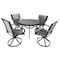 Deko Living Outdoor Patio Dining Table and Swivel Chairs Set, Seats 4 COP30705 - alternate 1