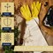 Kings County Tools Long Garden Gloves Breathable Canvas Thorn Proof Leather Gardening Gloves w/ Arm Guard Gauntlet GW03P03-28 - alternate 6