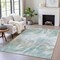 Homeroots 5' X 8' Sky Blue And Ivory Abstract Washable Indoor Outdoor Area Rug 631354 - alternate 5