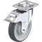 Blickle Swivel Plate Caster, PU, 6-5/16", Brake LE-PATH 160KA-14-FI - alternate 1