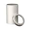 Gatco Modern Round 3 Gal. Wastebasket, Matte Pearl/Satin Nickel Lid 1931SN - alternate 2