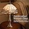 Lavish Home Tiffany Table Lamp with Stained Glass Shade, Silver, 14 inx23 in 72-TIFF-11 - alternate 4