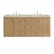 James Martin Vanities Laurent 60" Double Vanity, Light Natural Oak, w/ 3 CM Tajnar Eclos Top w/FreePower Wireless Charger 545-V60D-LNO-FTJR - alternate 6
