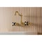 Kingston Brass Double-Handle Wall Mount Bathroom Faucet, Brushed Brass KS1257PKX - alternate 3