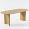 Homeroots 67" Natural Solid Wood Double Pedestal Base Oval Dining Table 721148 - alternate 3