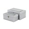 Homeroots Set of Two Silver Glass Wood And Shagreen Box With Lid, 2PK 489335 - alternate 4