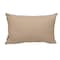 Homeroots 12" X 18" Beige Cotton Lumbar Throw Pillow 529174 - alternate 1