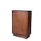 Homeroots 35" Brown Carved Abstract Solid Wood Five Drawer Dresser 661225 - alternate 4