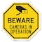 Signmission Beware Cameras in Operation, 10 Inch X 10 Inch, Aluminum Metal Signs OC-A-10-327 - alternate 1