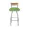 Holland Bar Stool Co Revelle 36in Swivel Extra Tall Bar Stool, Anodized Nickel Finish, Medium Back and Graph Parrot Seat 881 - alternate 4