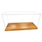 Homeroots 28in Wood Brown Glass Standard Display Stand 364371 - alternate 2