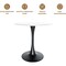 Leisuremod Bristol Modern Round Dining Table with MDF Wood Top and Steel Pedestal Base BTBL-24WS - alternate 6