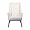 Homeroots 26" Gray Metal Outdoor Dining Chair with Gray Cushion 490230 - alternate 3