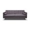 Homeroots 80" Gray Fabric Sofa With Silver Legs 372115 - alternate 1