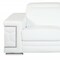 Homeroots 71" White Italian Leather Sofa With Silver Legs 329594 - alternate 1