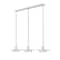 Z-Lite Ludo Brushed Nickel 3 Light Linear Chandelier 829P12-3L-BN-LED - alternate 1