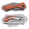 Perform Tool Utility Knife Foldable; Red hardwood And Anodized Aluminum Handle; With Reusable EVA Foam Storage W9373 - alternate 4
