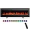Edendirect 60 in. Wall Mount Electric Fireplace in Black, Sleep Mode, 12H Timer, Adjustable Flame Color and Speed ZR-ZHUMI-QBL-D60IN-BK - alternate 1