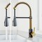 Vigo Brant Single Handle Pull-Down Sprayer Kitchen Faucet in Matte Brushed Gold and Matte Black VG02003MGMB - alternate 3