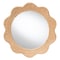 Bali & Pari Makoto Scalloped Natural Rattan Accent Mirror, Round Frame 267-14610-ZORO - alternate 1