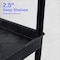 Luxor Utility Cart with Deep Lipped Plastic Shelves, 300 lb Load Capacity, 3 Shelves, 24 in L, 18 in W STC111-B - alternate 7