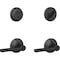 Schlage Matte Black Single Cylinder Deadbolt & Keyed Entry Latitude Lever Combo FB50NGLAT622 - alternate 1