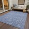 Homeroots 3' X 5' Denim Blue And Ivory Floral Washable Indoor Outdoor Area Rug 604671 - alternate 5