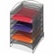 Safco Literature Organizer, Black, 6 Comp 9431BL - alternate 1