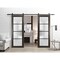 Sartodoors Sturdy Double Barn Door with Frosted Glass Planum 2132 48x96 (2* 24x96) Solid Core Modern Interior PLANUM2132DB-CA-48 x 96 (2* 24x96) - alternate 4