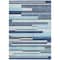 Homeroots 8' X 10' Blue Gray And Ivory Striped Washable Indoor Outdoor Area Rug 613263 - alternate 5