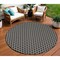 Homeroots 8' Black And Ivory Geometric Indoor Outdoor Area Rug 556309 - alternate 2