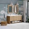James Martin Vanities Solene 72 in. Double Vanity, Seaside Oak, w/ Single Hole 3 CM White Zeus Quartz Top & Backsplash D225-V72-SSO-1WZ - alternate 4