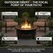 Pure Garden 32-Inch Outdoor Round Metal Wood Burning Firepit/Fireplace, Bronze 50-FP188 - alternate 4