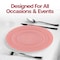 Smarty Had A Party 7.5" Matte Fuchsia Round Disposable Plastic Appetizer/Salad Plates (120 Plates), 120PK 4857FU-CASE - alternate 6