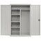 Sandusky Lee Combo Wardrobe Storage Cabinet, 72 in H, 46 in W, 24 in D, Recessed Pull, Keyed, Light Gray EACR462472-05 - alternate 1