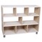 Beleduc By Playwell Palermo 1041mm Mid Open Shelf - 8 Compartments, Dual-Sided, White/Oak HPL, Ages 3+, 828mm 846040 - alternate 1
