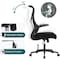 Simple Deluxe Ergonomic Computer Mesh Chair with Flip-up Armrests, Lumbar Support, Backrest for Home Office 3A88FNCHAIRC3699BK01 - alternate 4