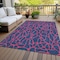 Homeroots 3' X 5' Navy Blue And Dark Pink Geometric Washable Indoor Outdoor Area Rug 599220 - alternate 5