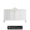 James Martin Vanities Chicago 60 in. Single Vanity, Glossy White, w/ 3 CM Ethereal Noctis Silestone Top 503-V60S-GW-FENC - alternate 1