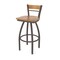 Holland Bar Stool Co Revelle 30in Swivel Bar Stool with Bronze Finish, Medium Back and Medium Maple Seat 881 - alternate 1