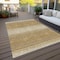 Homeroots 10' X 14' Gold And Beige Abstract Washable Indoor Outdoor Area Rug 599963 - alternate 5