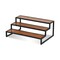 Homeroots 15in Black And Brown Metal And Solid Wood Hand Finished Three Tier Tray 611867 - alternate 7