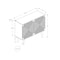 Monarch Specialties Accent Chest, 36-in. Wide, 2 Door Cabinet, Storage, Decorative, Lght Walnut Laminate, Seagrass-look I 2729 - alternate 3