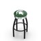 Holland Bar Stool Co 30" Blk Wrinkle Michigan State Swivel Bar Stool, Chrome Ring L8B3C30MichSt - alternate 1