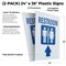 Signmission Restroom With Up Arrow, Plastic Signs Only 24 Inch x 36 Inch, Corrugated Plastic, 2PK CSB-2436-2PACK-Restroom With Up Arrow - alternate 2