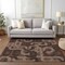 Homeroots 9' X 12' Chocolate And Beige Geometric Washable Indoor Outdoor Area Rug 614039 - alternate 5