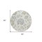 Homeroots 8' Ivory Gray And Gold Round Floral Washable Indoor Outdoor Area Rug 589478 - alternate 4