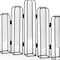 Homeroots 11" Clear And Black Glass And Metal Five Tube Table Vase 608696 - alternate 1