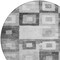 Homeroots 8' Gray And Charcoal Round Geometric Washable Indoor Outdoor Area Rug 605039 - alternate 6