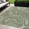 Homeroots 5' X 8' Artichoke Green And Ivory Geometric Washable Indoor Outdoor Area Rug 631360 - alternate 1